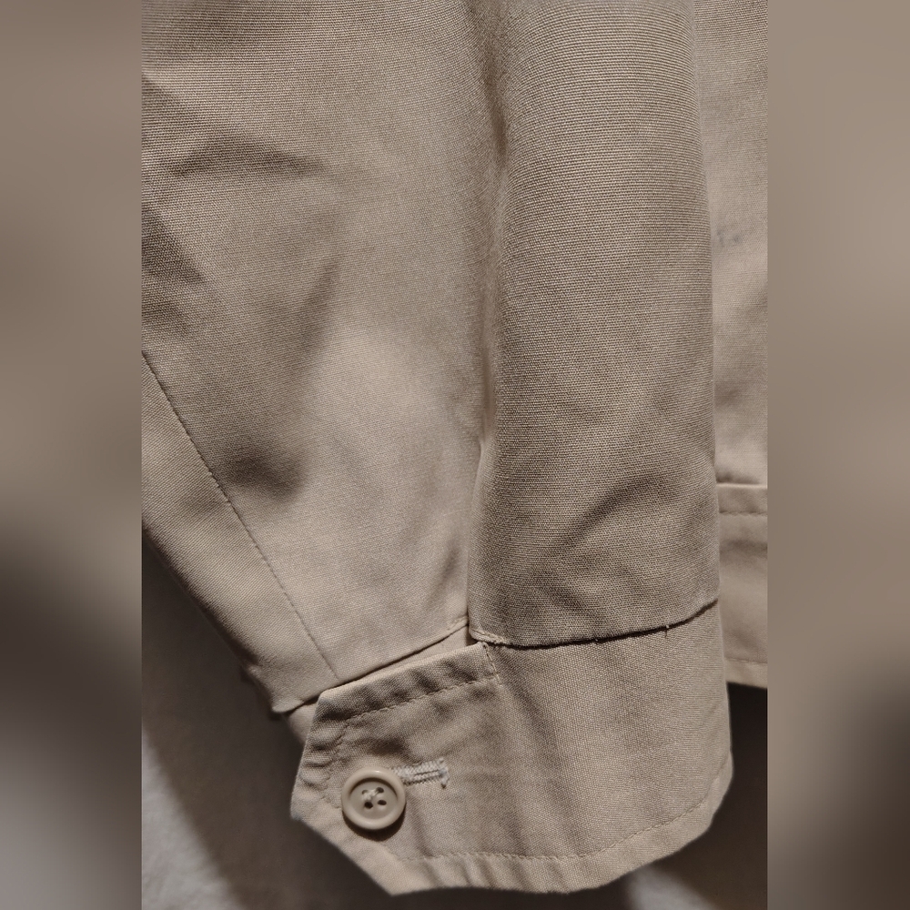 London Fog Vintage Men's Harrington Lightweight Beige Jacket Size 44 Reg - Picture 7 of 10